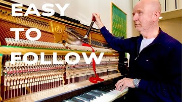 HOW TO TUNE AN UPRIGHT PIANO  STEP BY STEP YAMAHA U3