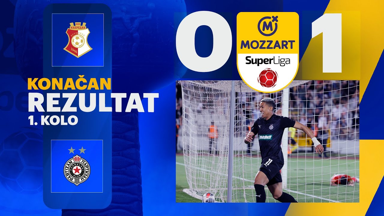 Mozzart Bet Super liga 2024/25 - 1.Kolo: NAPREDAK – PARTIZAN 0:1 (0:0)