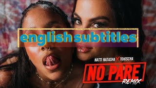 natti Natasha x Tokischa - No Pare "Remix" ( English Lyrics ) Translated Subtitles
