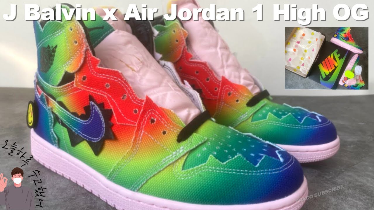 J Balvin x Air Jordan 1 High OG - YouTube