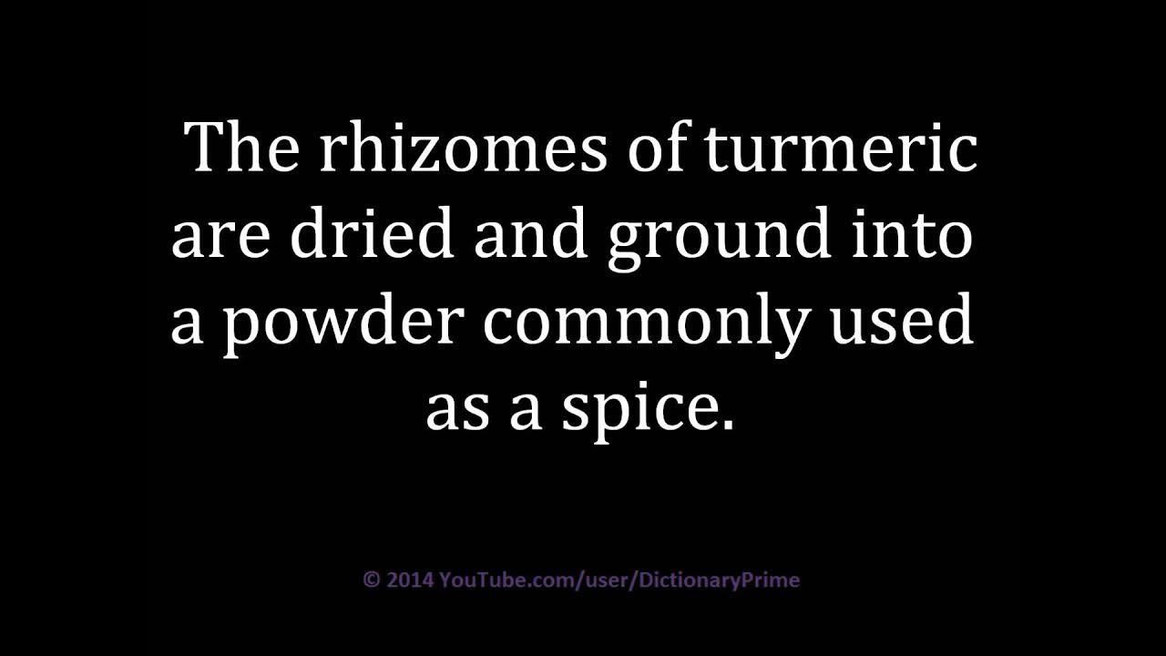 How to pronounce Turmeric YouTube
