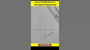 How to find mid-point of line segment using compass #shorts