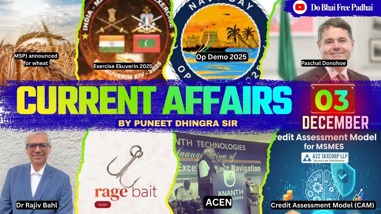 03 December 2025 Current Affairs | Daily Current Affairs | Bank | SSC ...