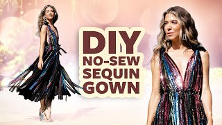 EASY Deep VNeck Gown (NOSEW!) | DIY with Orly Shani