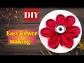 #sewing hacks fabric flower/कपड़े का फूल बनाएं