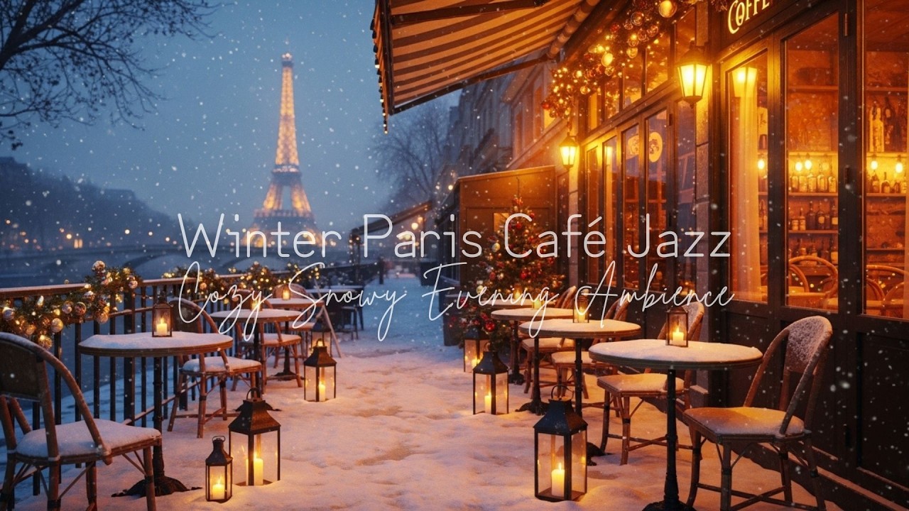 Winter Café in Paris ❄️☕ | Cozy Jazz Music for Relaxing Evenings