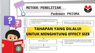 TUTORIAL META ANALISIS: Cara Menghitung EFFECT SIZE LENGKAP dg Pedoman Penelitiannya