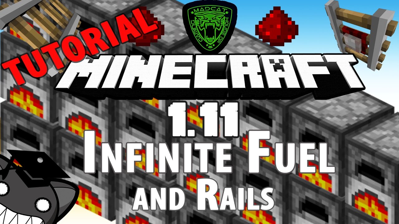 Tutorial: Infinite Fuel and Rails for Minecraft 1.11/1.11.1 - YouTube