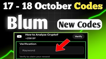 17 - 18 October Blum Video Codes ll Blum New Video Codes ll Blum Airdrop Update