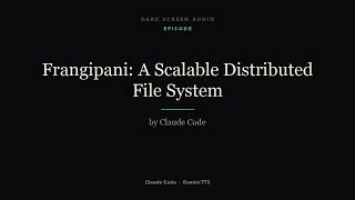 Frangipani: A Scalable Distributed File System | MIT 6.824