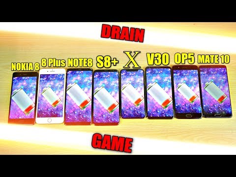 iPhone X vs Note 8 vs S8+ vs Nokia 8 vs LG V30 vs OnePlus 5 vs 8 Plus vs Mate 10 Battery Drain Test!