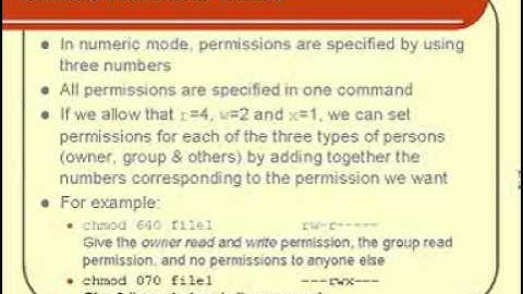 linux and unix basics: Changing File Permissions