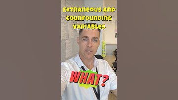 Extraneous vs Confounding Variables — Fast #Counfounding #Extraneous #psychology