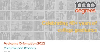 Transition to College 2022: Welcome Orientation