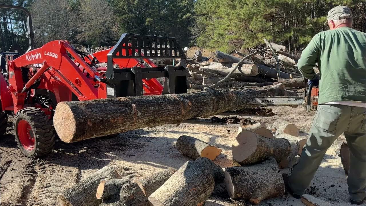 Using my Forks in the Wood Yard firewood logs stihlchainsaw YouTube