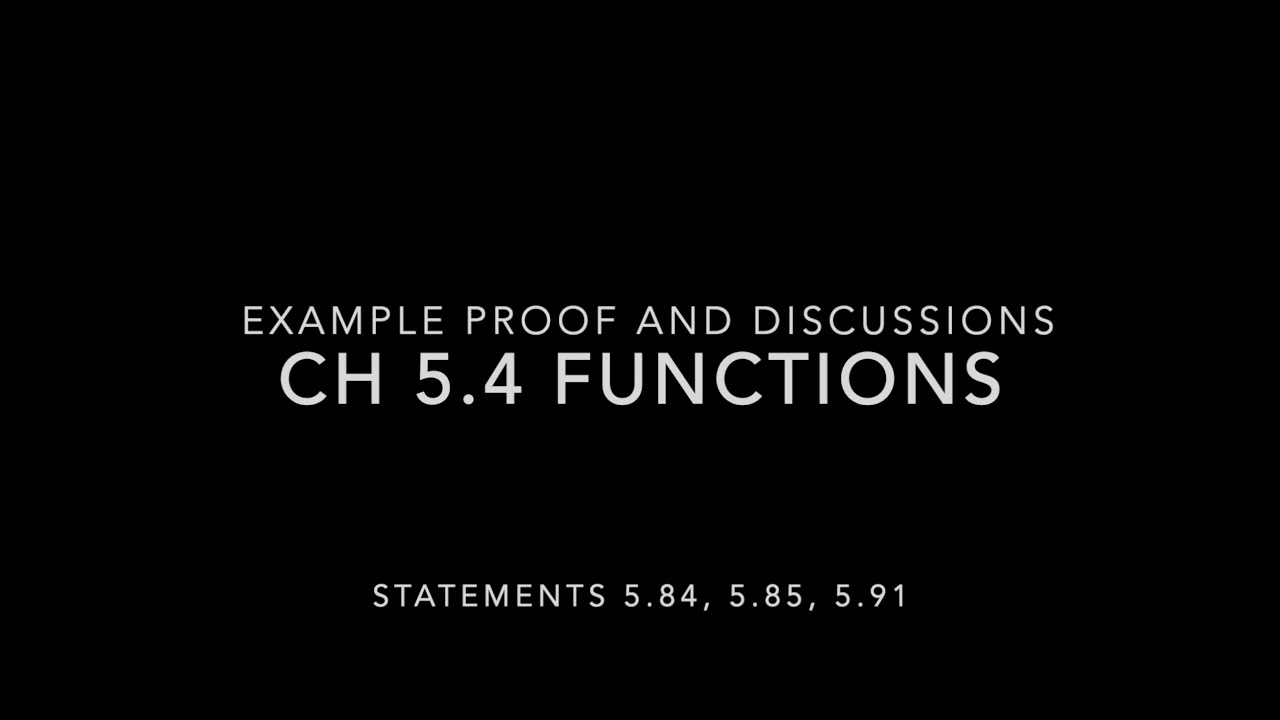 Cal Poly SLO MATH 248 Proof Example and Discussions (Ch. 5.4 Functions ...