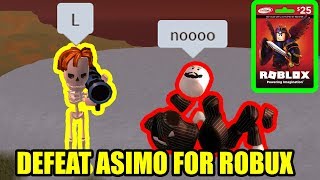 Hard Defeat Asimo For Robux Card Roblox Jailbreak Anthro Update Youtube - nubneb tries to camp me roblox jailbreak anthro update