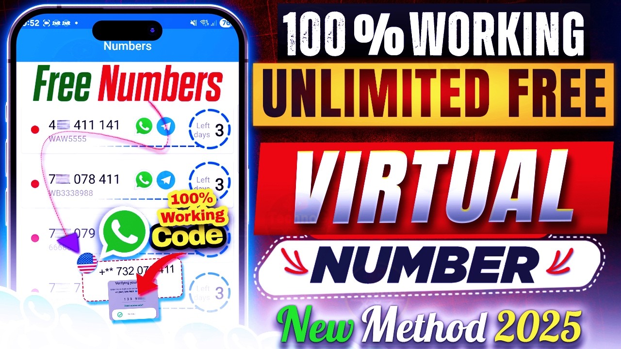 Unlimited Number For Whatsapp, Telegram & GMAIL OTP Verification | Fake WhatsApp Number