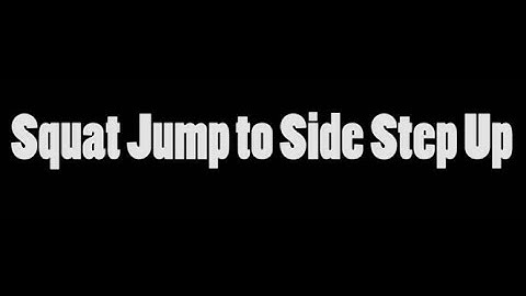 Squat Jump to Side Step Up