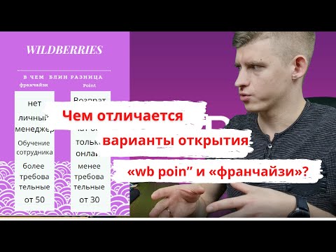 Чем отличается варианты открытия wb poin и франчайзи ? пвз wildberries