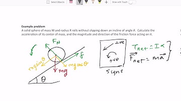 Rolling down an incline example problem