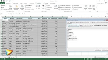Tutoriel Excel 2013 : Éliminer les doublons d