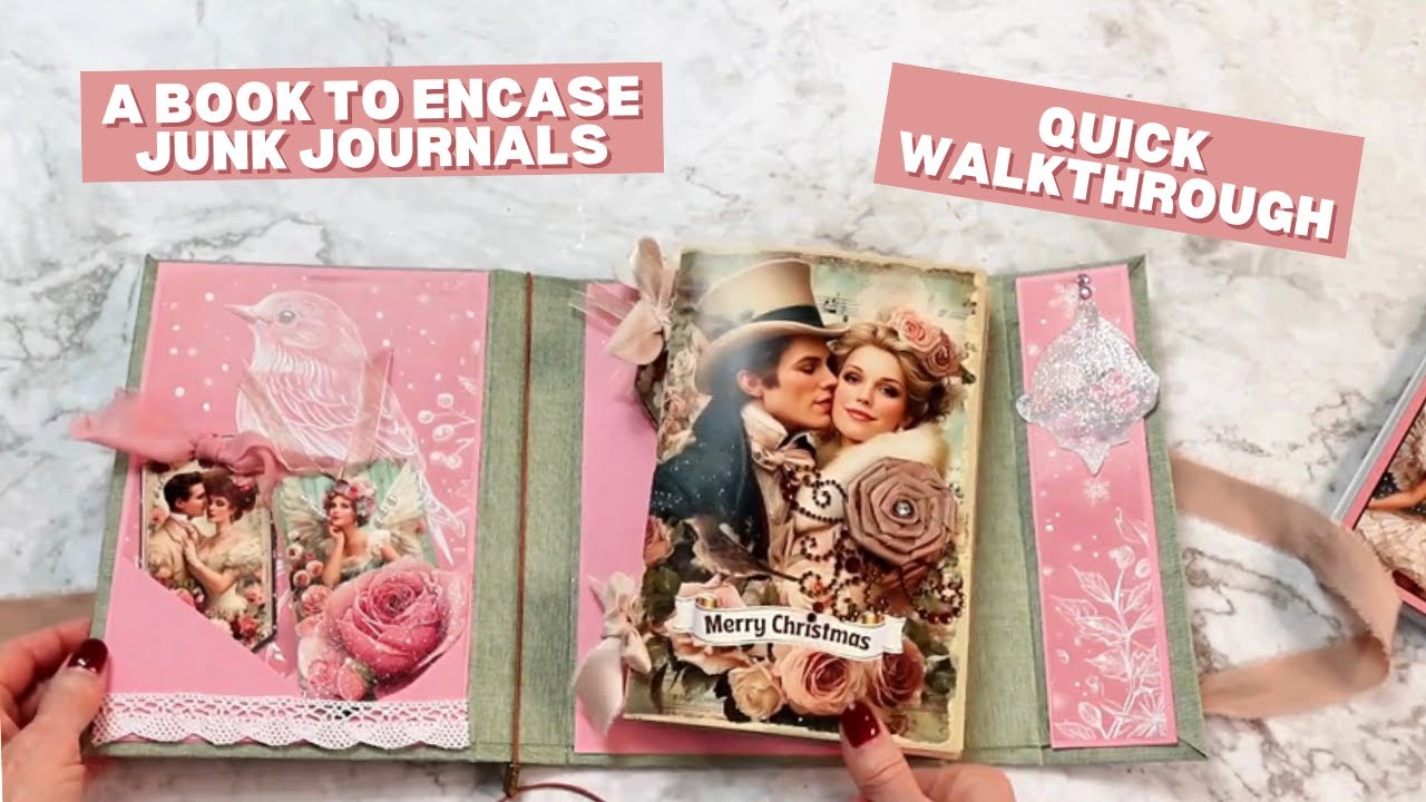 Handmade Book to Encase My Christmas Junk Journal | Deck the Pages Quick Walkthrough