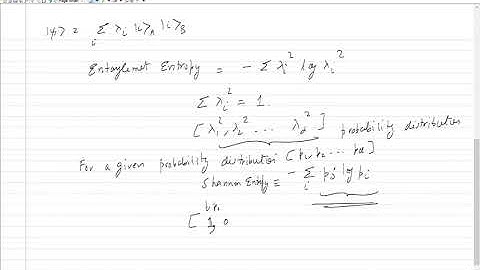 Quantum Information and Computation Lecture 18 (Quantum Entanglement)