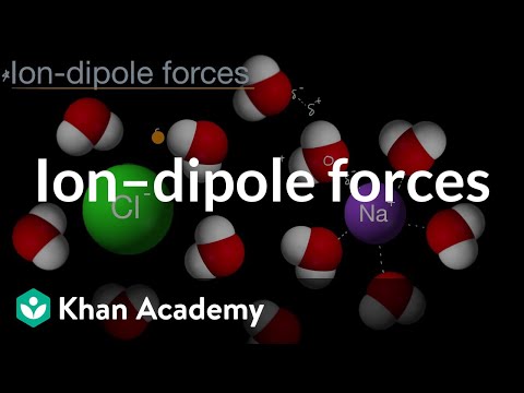 Ion–dipole forces | Intermolecular forces and properties | AP Chemistry | Khan Academy