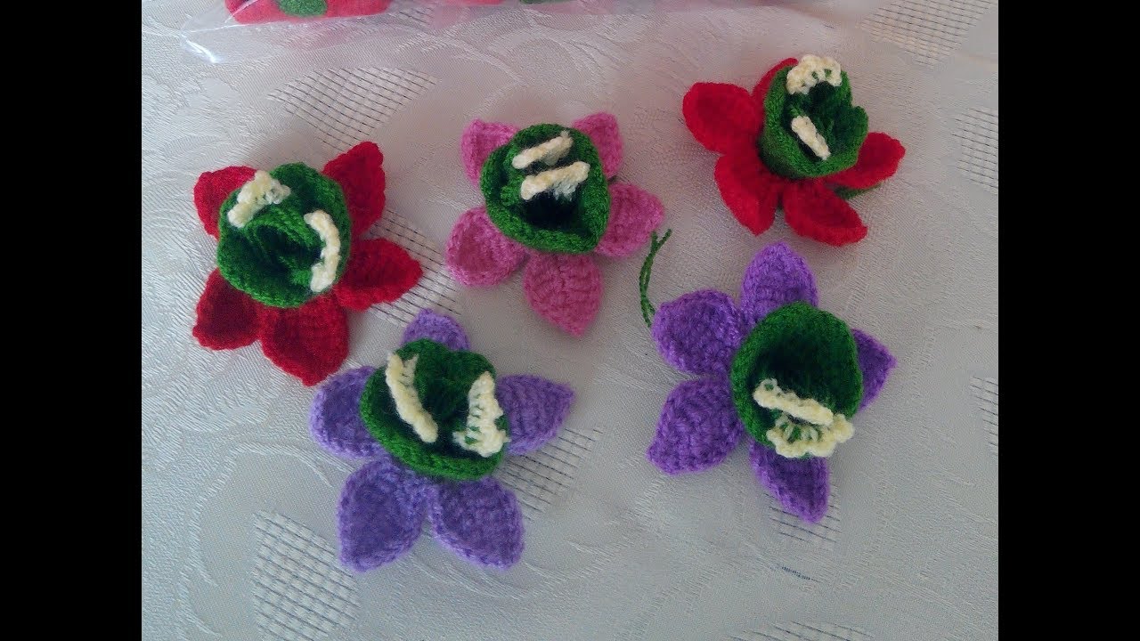 ÖRGÜ KÜPE ÇİÇEĞİ YAPILIŞI-HOW TO MAKE FUSCHİA FLOWER?