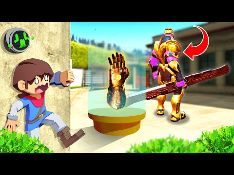 STEALING INFINITY GAUNTLET From THANOS In GTA 5 ... (Insane!)