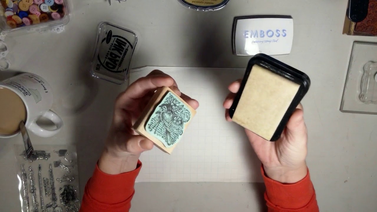 Embossing when you can't afford an embossing pad.