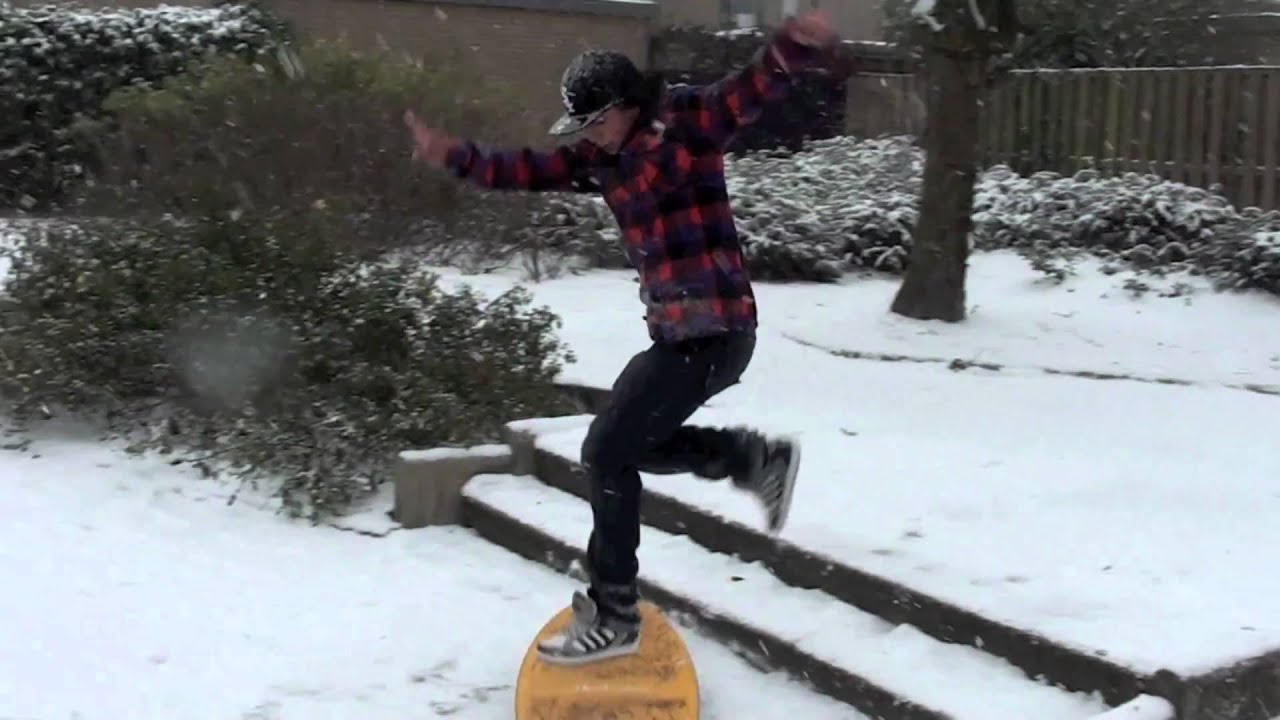 Snow Skimboarding Session YouTube