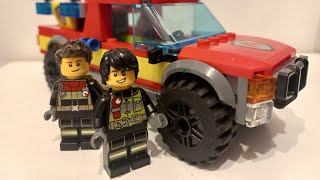 : Lego city. Fire truck. Fire drone. Fire engine repair.