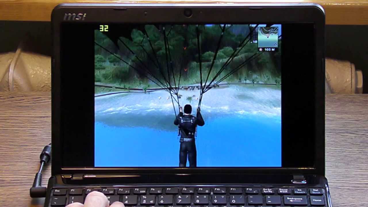 Just Cause on MSI u270 with AMD E-350 HD 6310