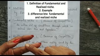 fundamental niche vs Realized niche