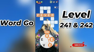 Word Go Level 241 and 242 Answers 🧩 | Tips & Solutions | Word Link Puzzle | Go Answer