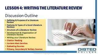 THE FUNDAMENTALS OF ORGANIZING & WRITING ACADEMIC RESEARCH PAPERS - LESSON 5: LITERATURE REVIEW