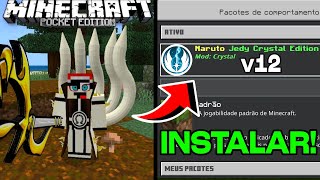 COMO INSTALAR O ADDON DO NARUTO JEDY SUPER V12 NO MINECRAFT PE 1.20 !!