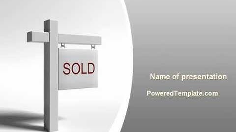Sold Real Estate PowerPoint Template by PoweredTemplate.com