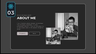 #03 Complete React Portfolio Website Project | Home (About Section)