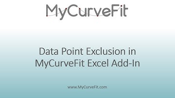 Excluding Data Points in the MyCurveFit Excel Add-In
