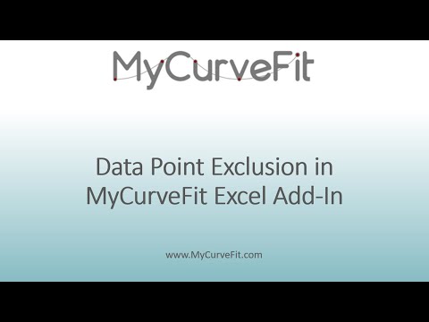 Excluding Data Points in the MyCurveFit Excel Add-In