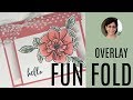 How to Make an Overlay Fun Fold Card that Glitters