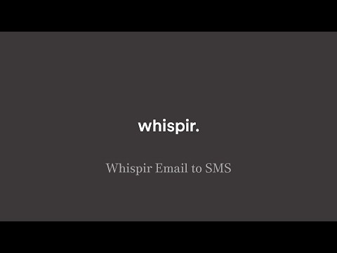 Whispir Email to SMS