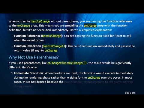 Understanding Why We Don't Use Parentheses with onChange in React.js Event Handlers