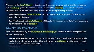 Understanding Why We Don't Use Parentheses with onChange in React.js Event Handlers
