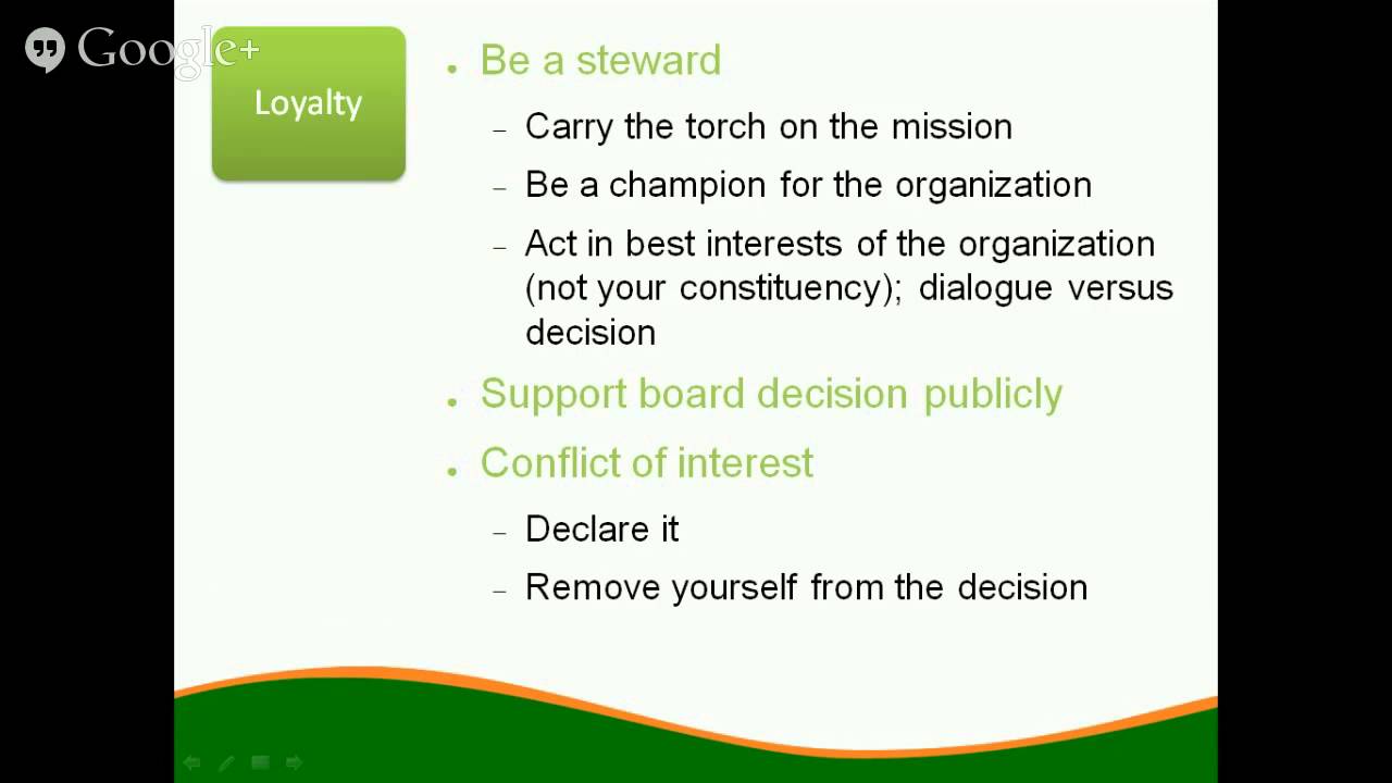 Board Roles & Responsibilities - Director Duties