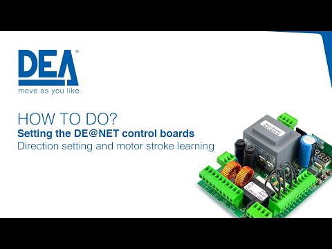 EN - Setting the [email protected] control boards - Direction setting and motor stroke learning