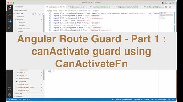 Angular Route Guard - Part 1 :  canActivate guard using CanActivateFn